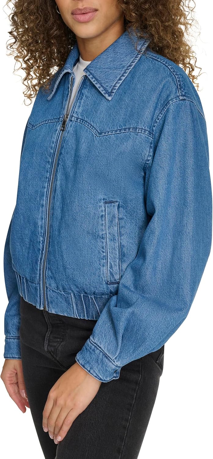 картинка Куртка-бомбер Levi's Western Denim, средне-синий деним от магазина Одежда+