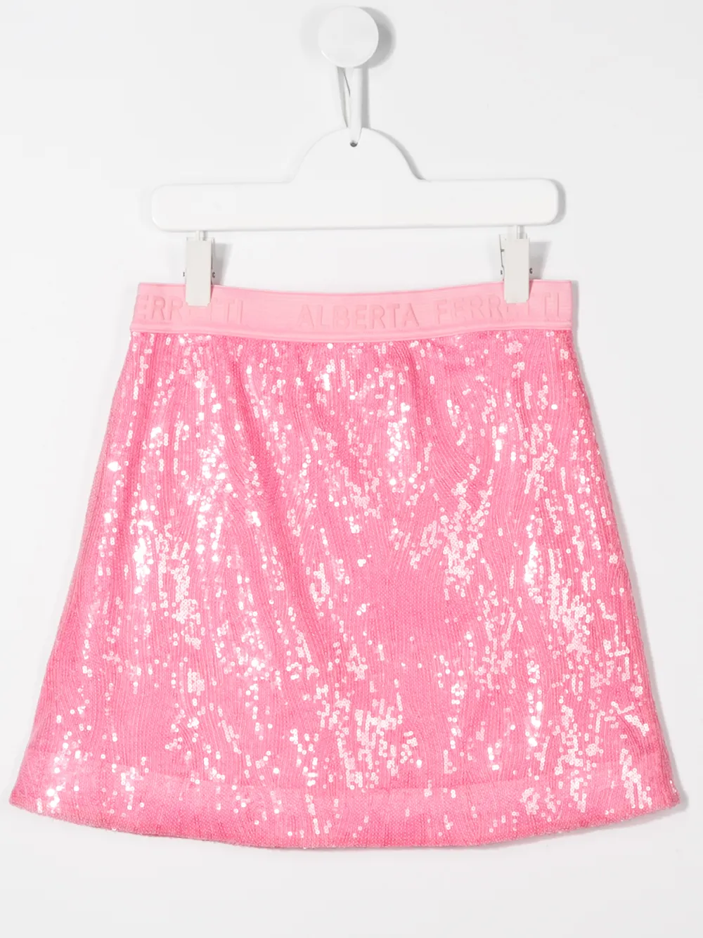 картинка Юбка мини с пайетками Alberta Ferretti Kids, розовый от магазина Одежда+