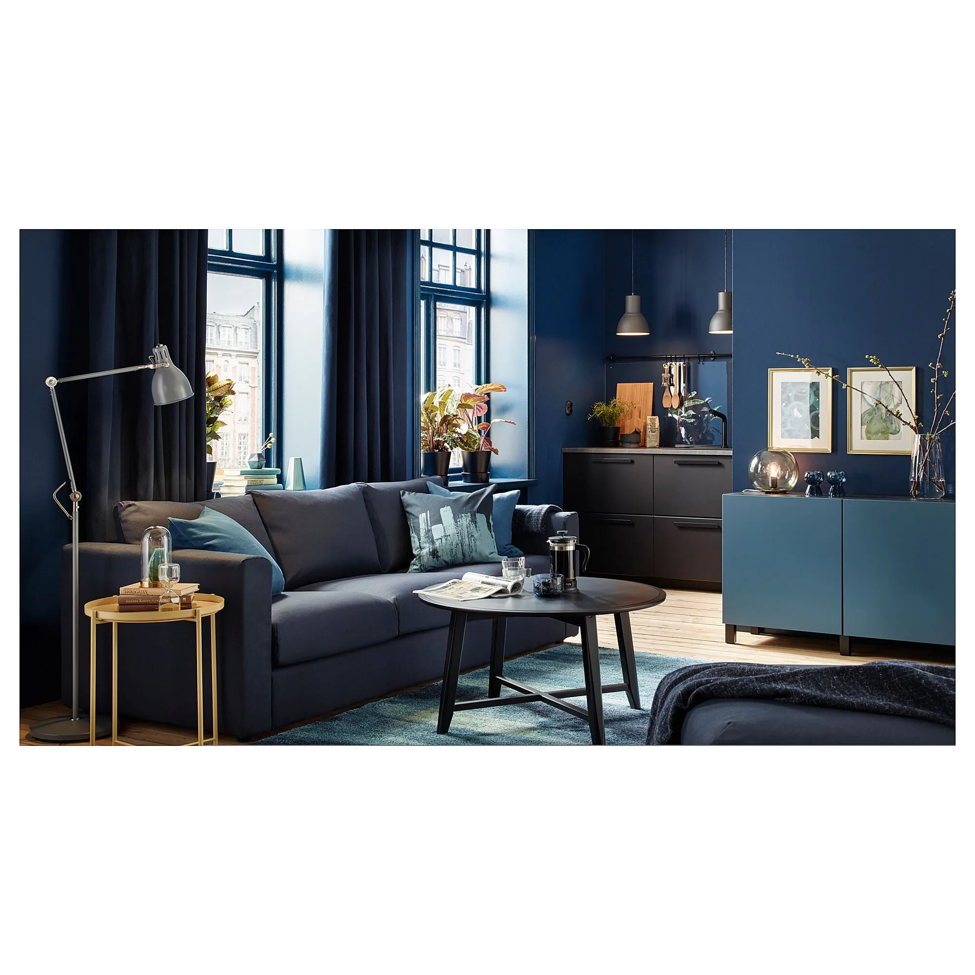 картинка Журнальный столик, черный, 90 см, KRAGSTA IKEA от магазина Одежда+