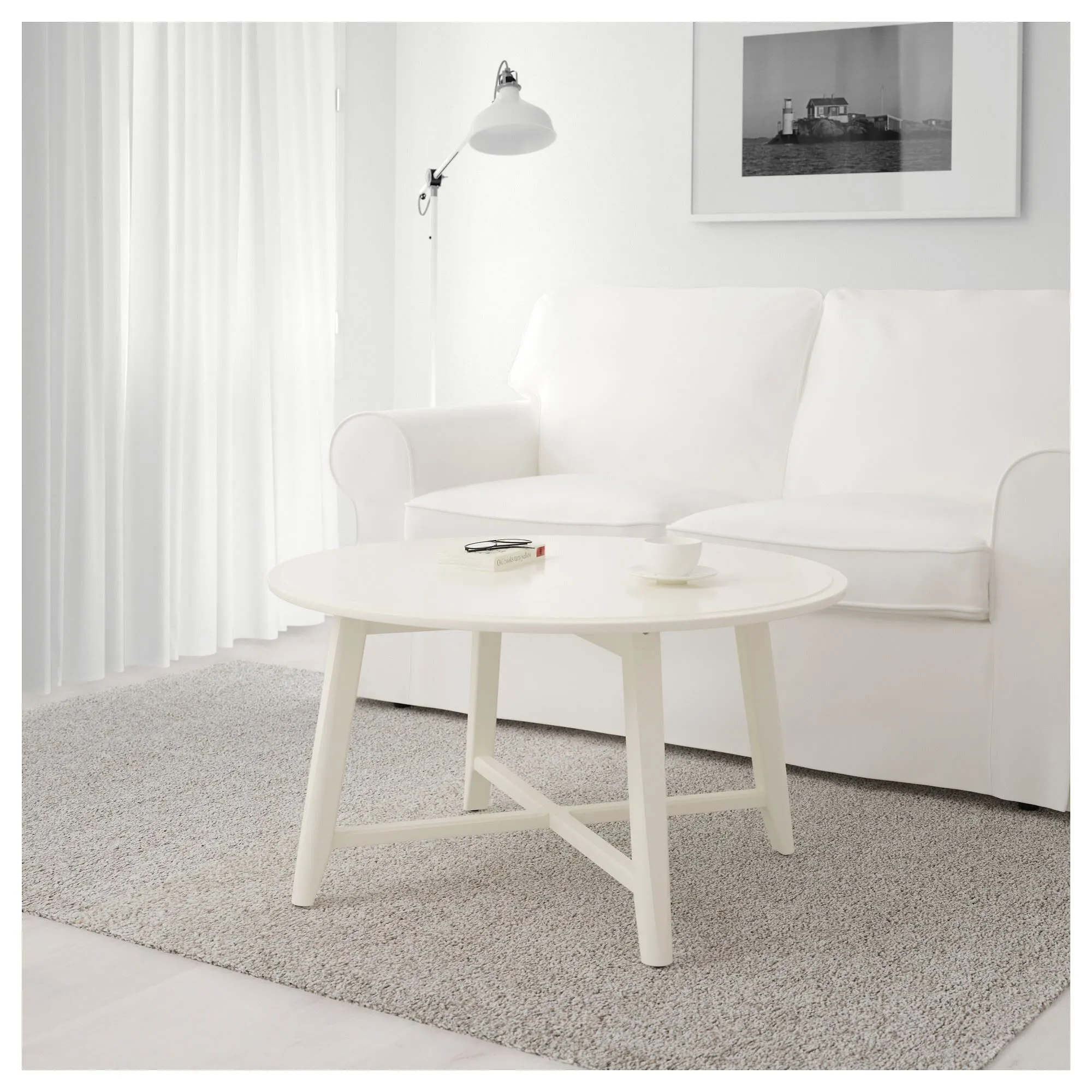 картинка Журнальный столик, белый, 90 см, KRAGSTA IKEA от магазина Одежда+