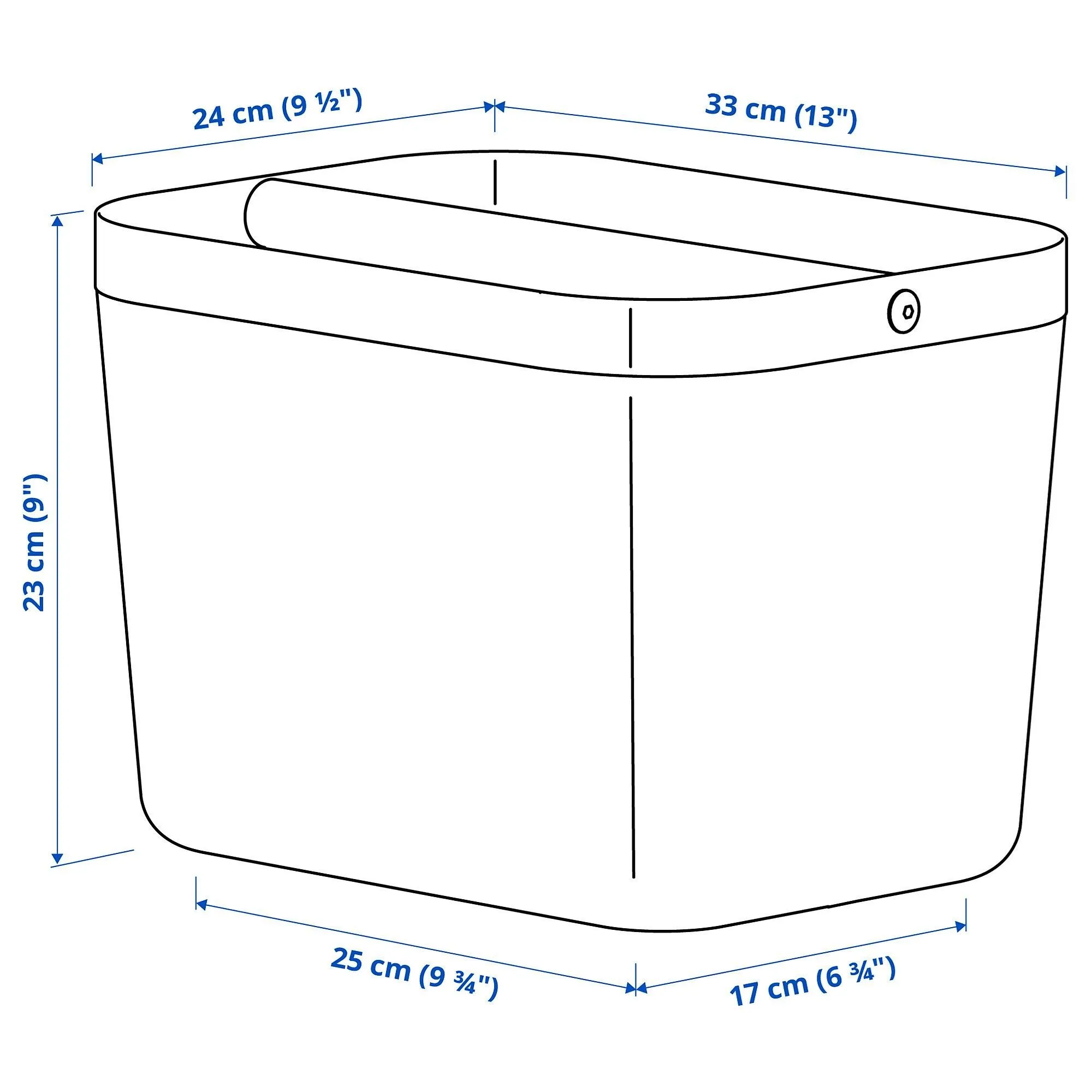 картинка Корзина, белая, 33x24x23 см, RISATORP IKEA от магазина Одежда+
