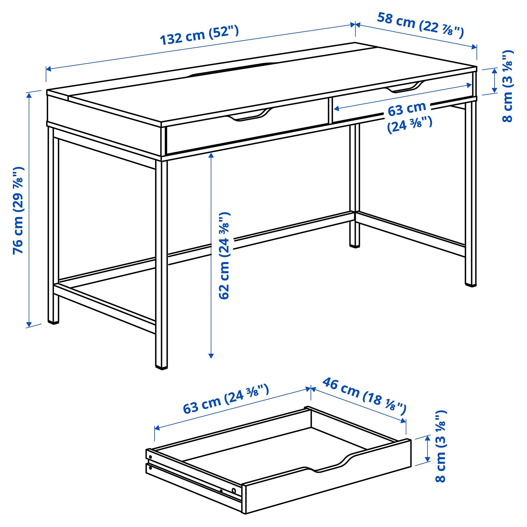 картинка Письменный стол IKEA ALEX, 132x58 см, серый от магазина Одежда+