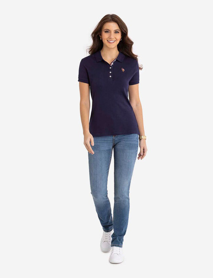 картинка Футболка-поло U.S. Polo Assn. Solid Interlock, темно-синий от магазина Одежда+