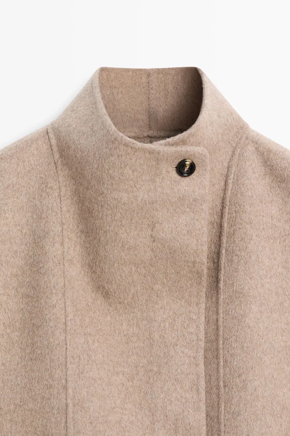 картинка Короткий жакет Massimo Dutti Wool-Blend, серо-коричневый от магазина Одежда+