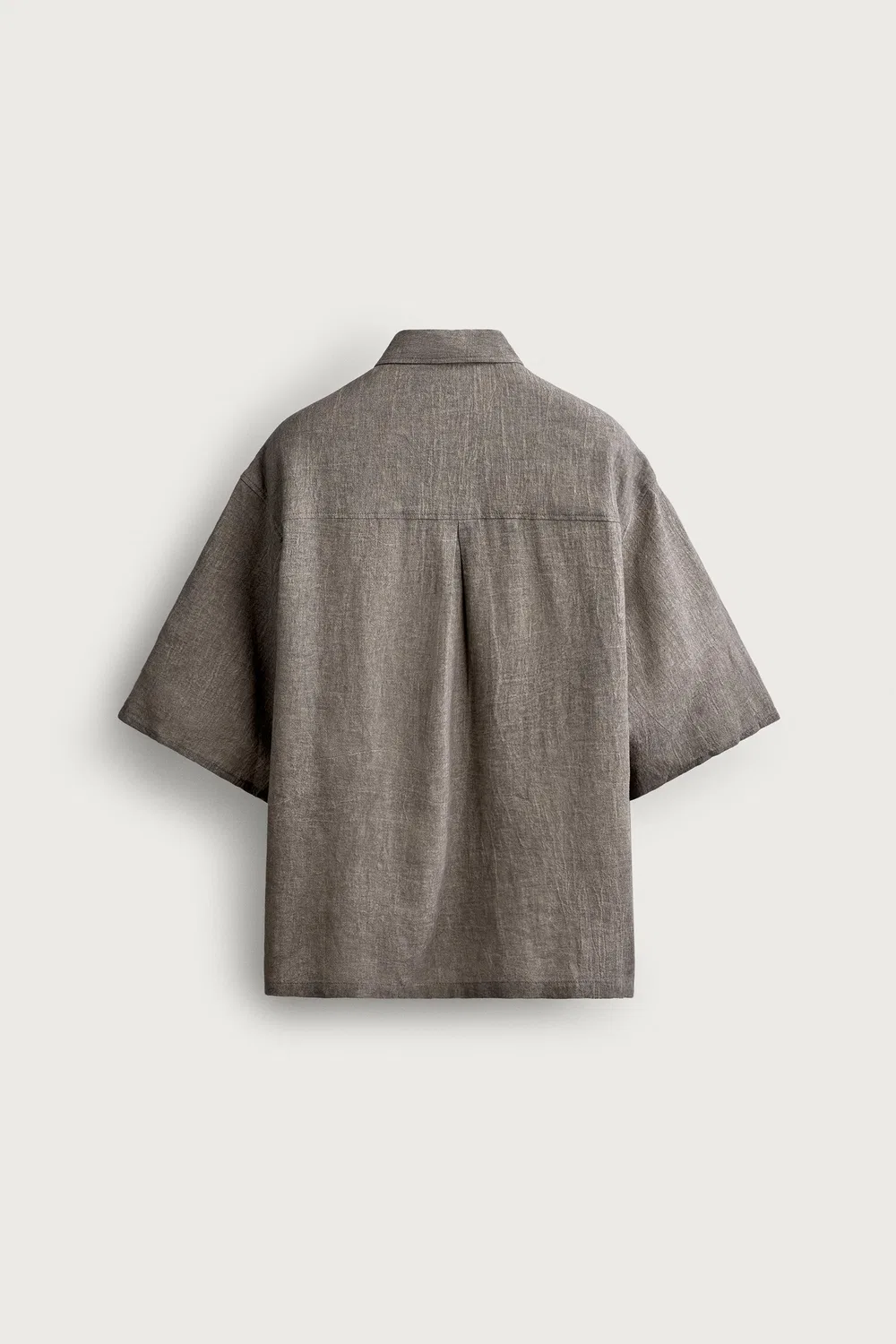 картинка Поло свободного кроя из льна и хлопка. ZARA, Grey marl от магазина Одежда+