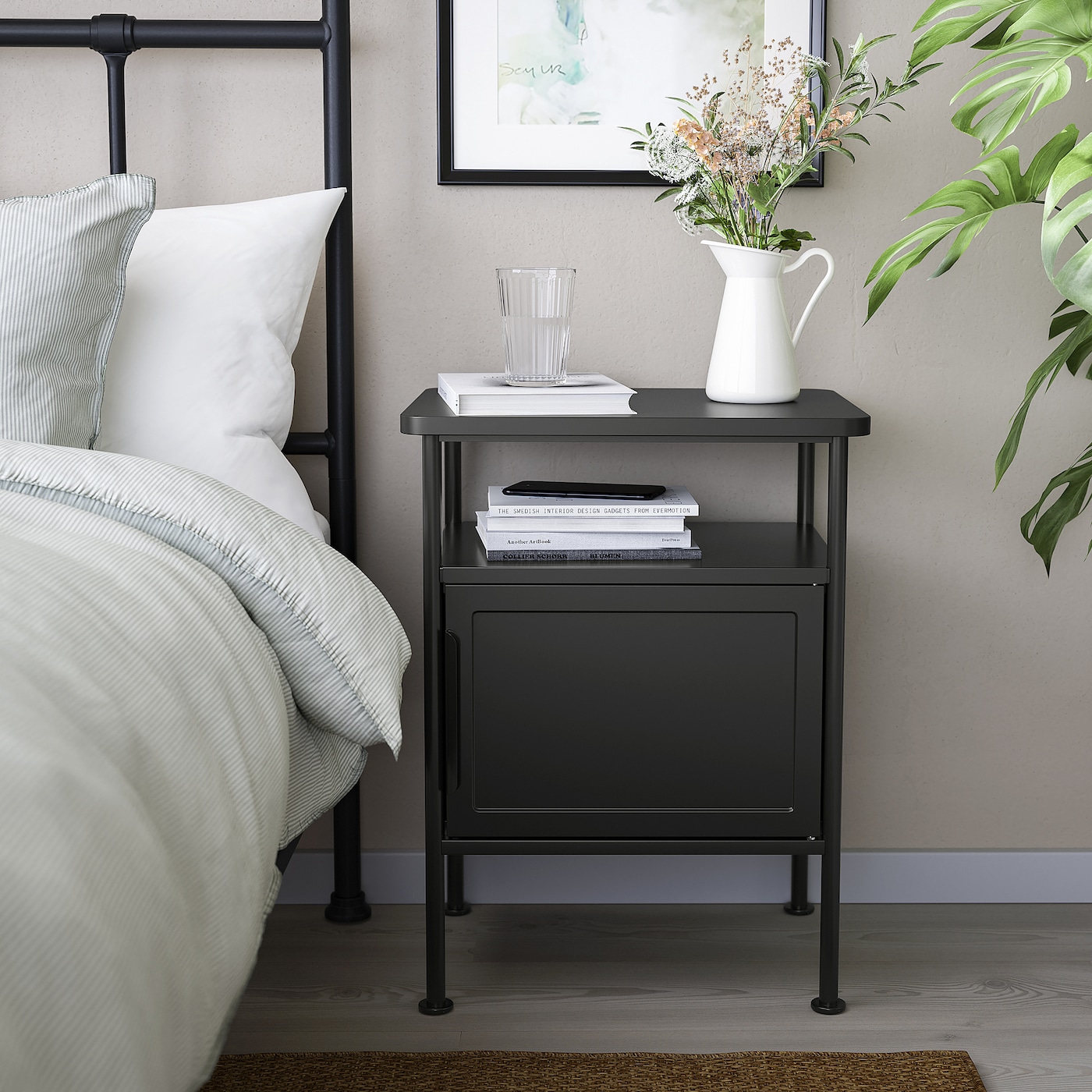 картинка Прикроватная тумба IKEA GRАFJАLLET, 45x36x59 см, антрацит от магазина Одежда+