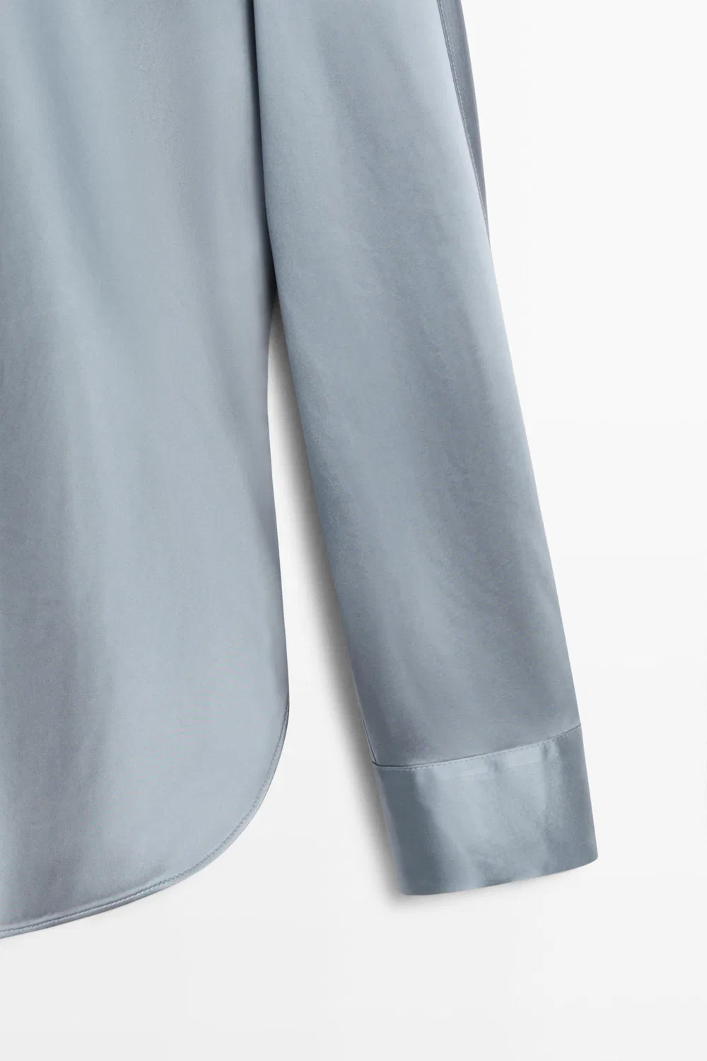 картинка Рубашка Massimo Dutti, струящаяся, голубовато-серый от магазина Одежда+