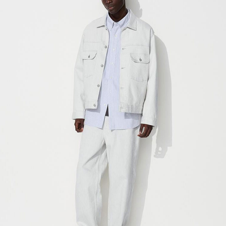 картинка Джинсовая куртка UNIQLO Unisex, 01 молочно-белый от магазина Одежда+