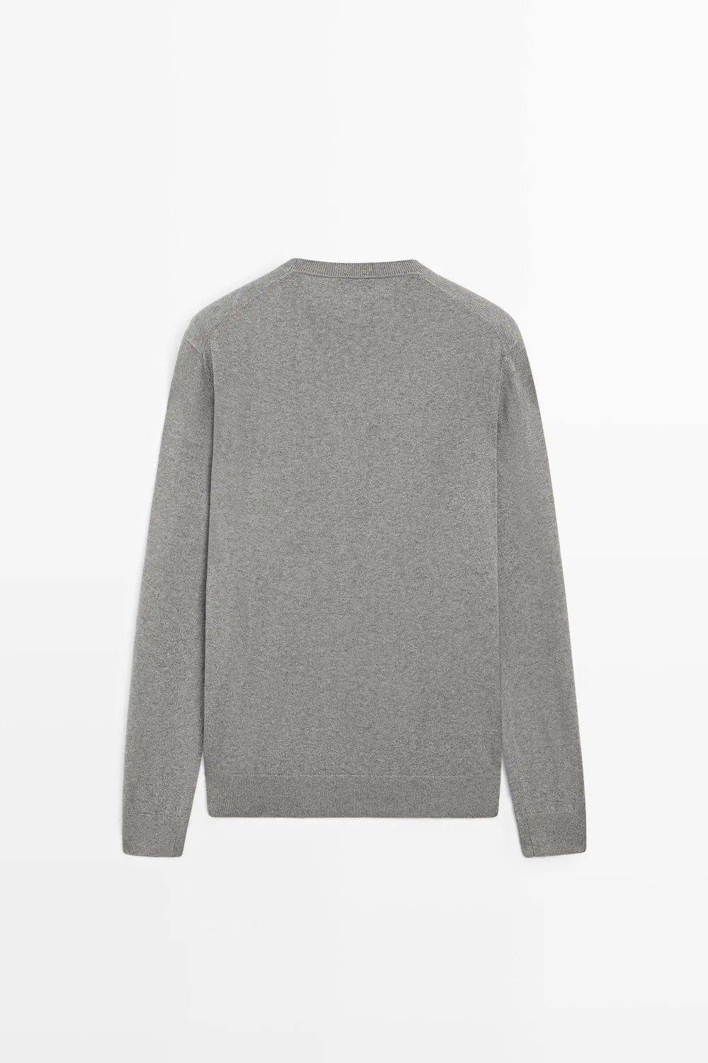 картинка Свитер Massimo Dutti Cotton Blend Knit, антрацитово-серый от магазина Одежда+