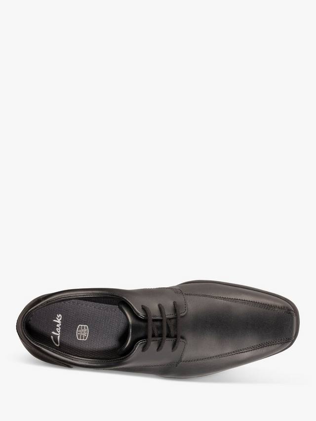 картинка Школьные ботинки Clarks Scala Step, кожаные, на шнуровке, черные от магазина Одежда+