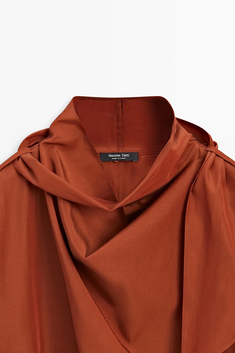 картинка Блузка Massimo Dutti, с завязками, copper от магазина Одежда+