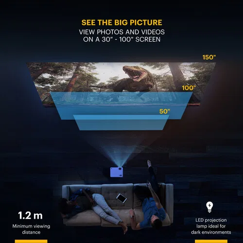 картинка Проектор Kodak Flik X7 HD для домашнего кинотеатра (LED) от магазина Одежда+