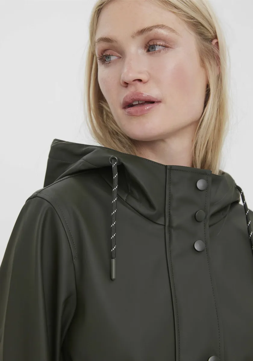 картинка Дождевик Vero Moda "VMMALOU COATED JACKET", с капюшоном, цвет Peat от магазина Одежда+