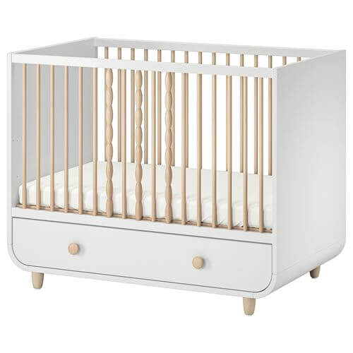 картинка Кроватка детская Ikea Myllra, 60x120 см, белый от магазина Одежда+