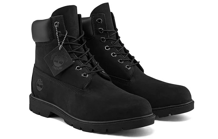 картинка Ботинки мужские Timberland из текстурированной кожи, водонепроницаемые, черные от магазина Одежда+