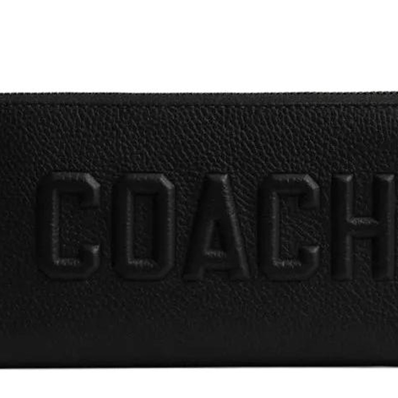 картинка Кошелек COACH из натуральной кожи, черный от магазина Одежда+