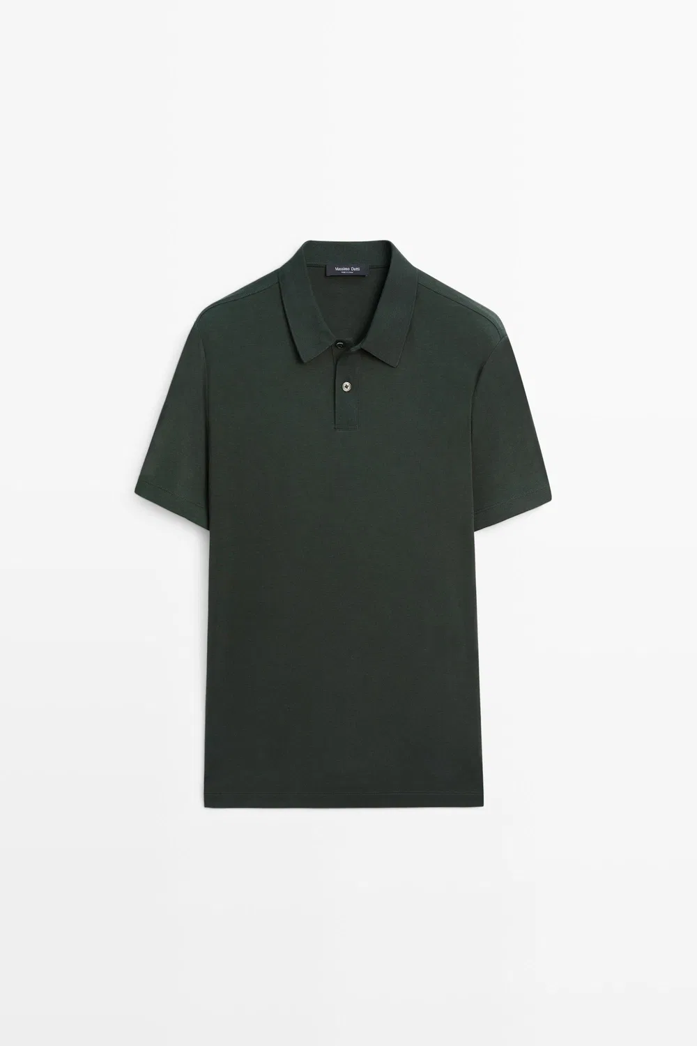 картинка Поло Massimo Dutti 100% Cotton Short Sleeve Shirt, хаки от магазина Одежда+