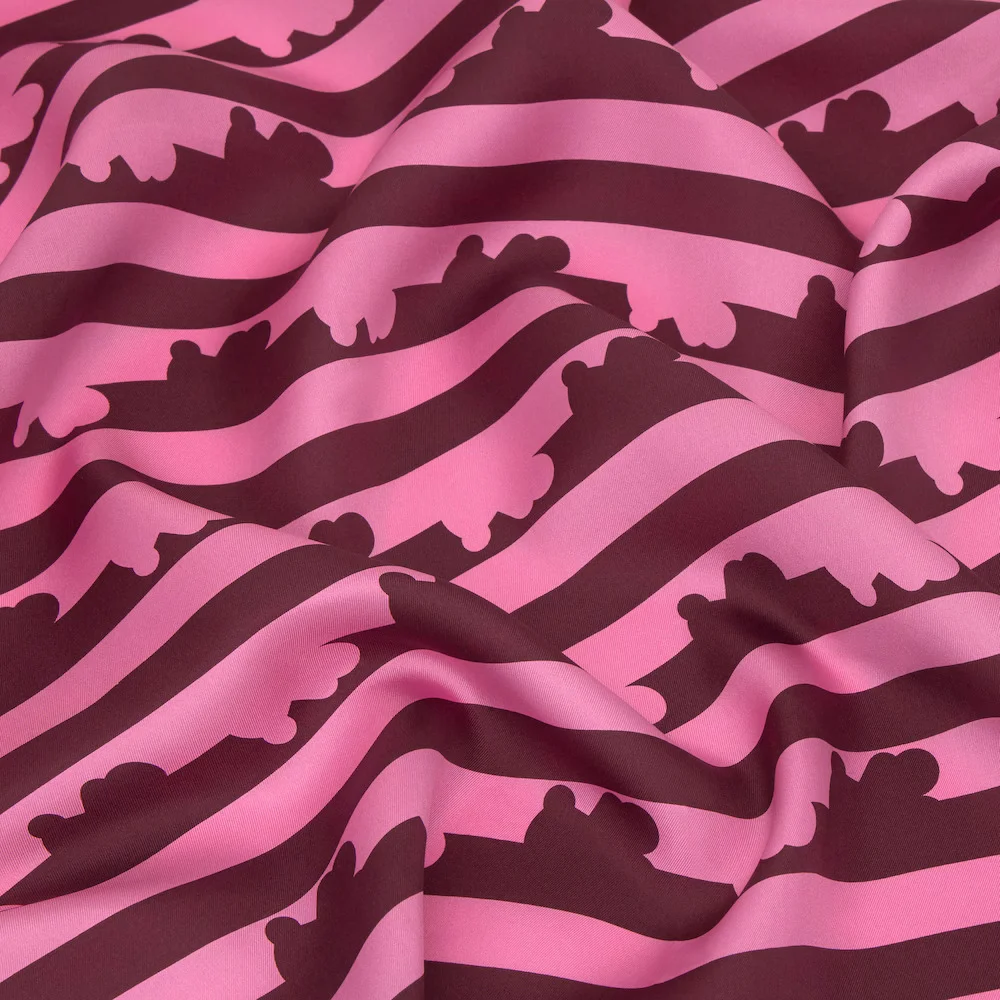 картинка Платок Tous Bear Stripes, бордово-розовый от магазина Одежда+