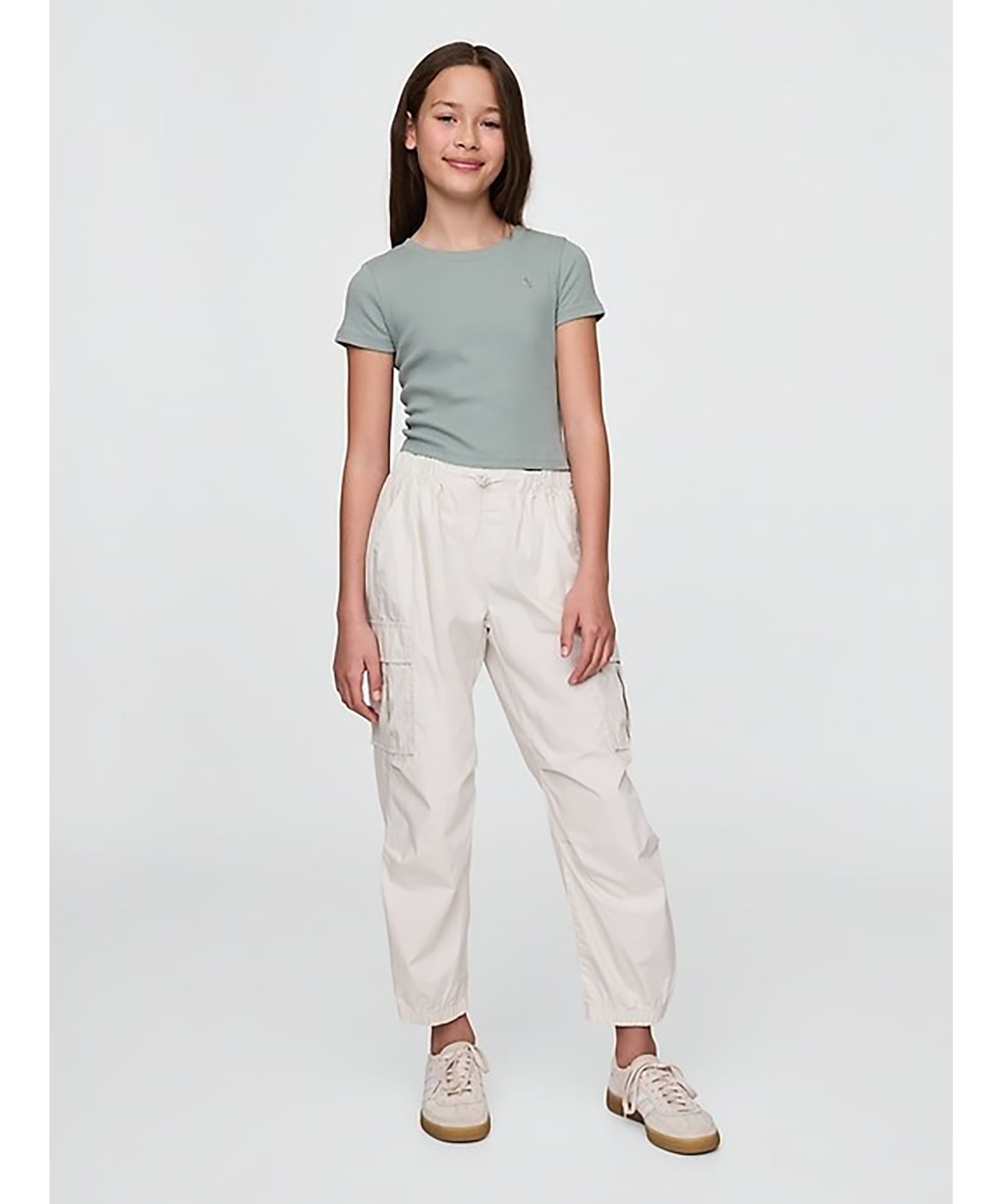 картинка (K) Легкоходные парашютные брюки Easy Cargo (детские) GAP, REGULAR_GREY от магазина Одежда+