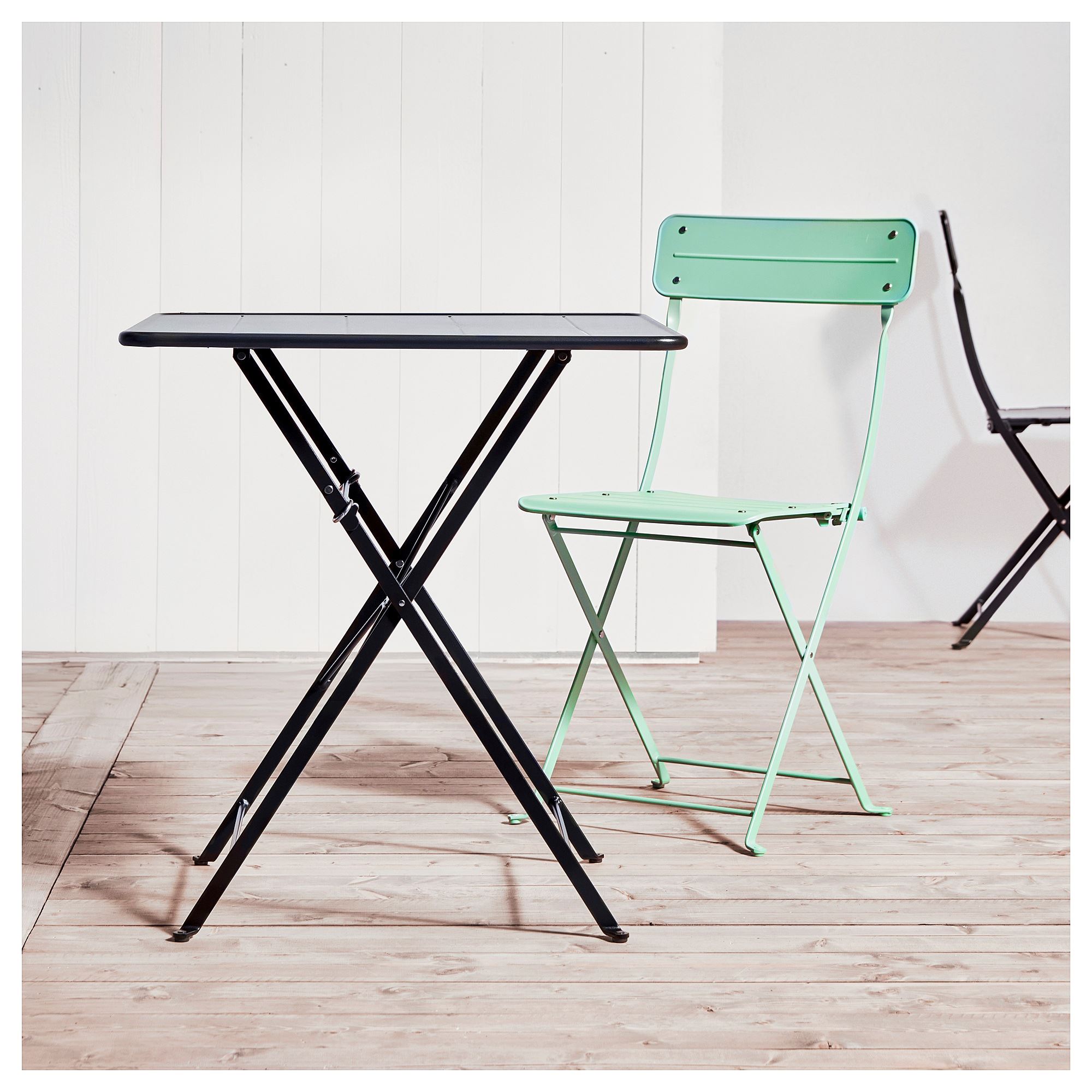 картинка Складной стол SUNDSÖ IKEA, 65x65, черный от магазина Одежда+