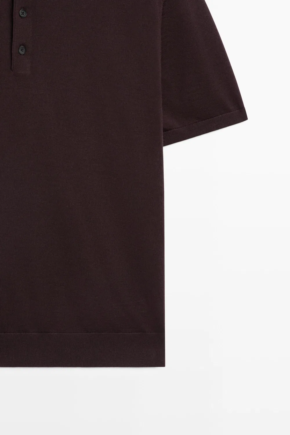 картинка Поло Massimo Dutti Wool Blend Knit Shirt, бордовый от магазина Одежда+