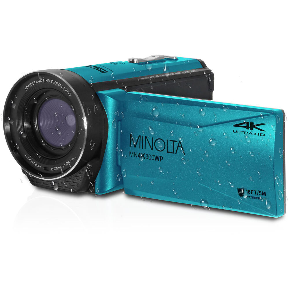 картинка Водонепроницаемая камера Minolta MN4K300WP UHD 4K (синяя) от магазина Одежда+