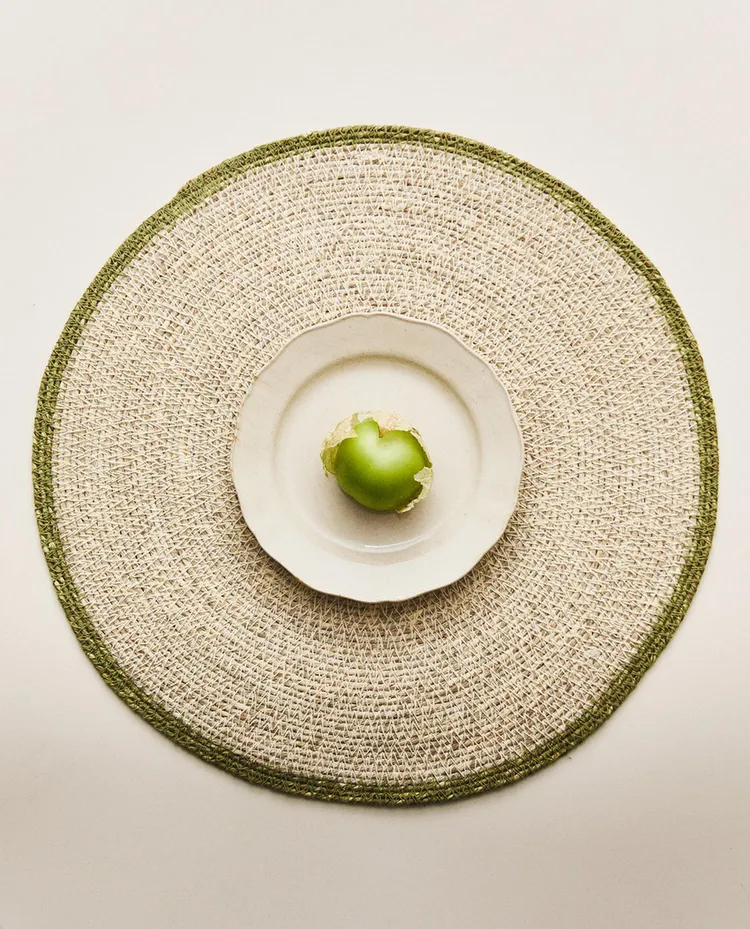 картинка Салфетка Zara Home Round Fibre, 38 см, зеленый от магазина Одежда+