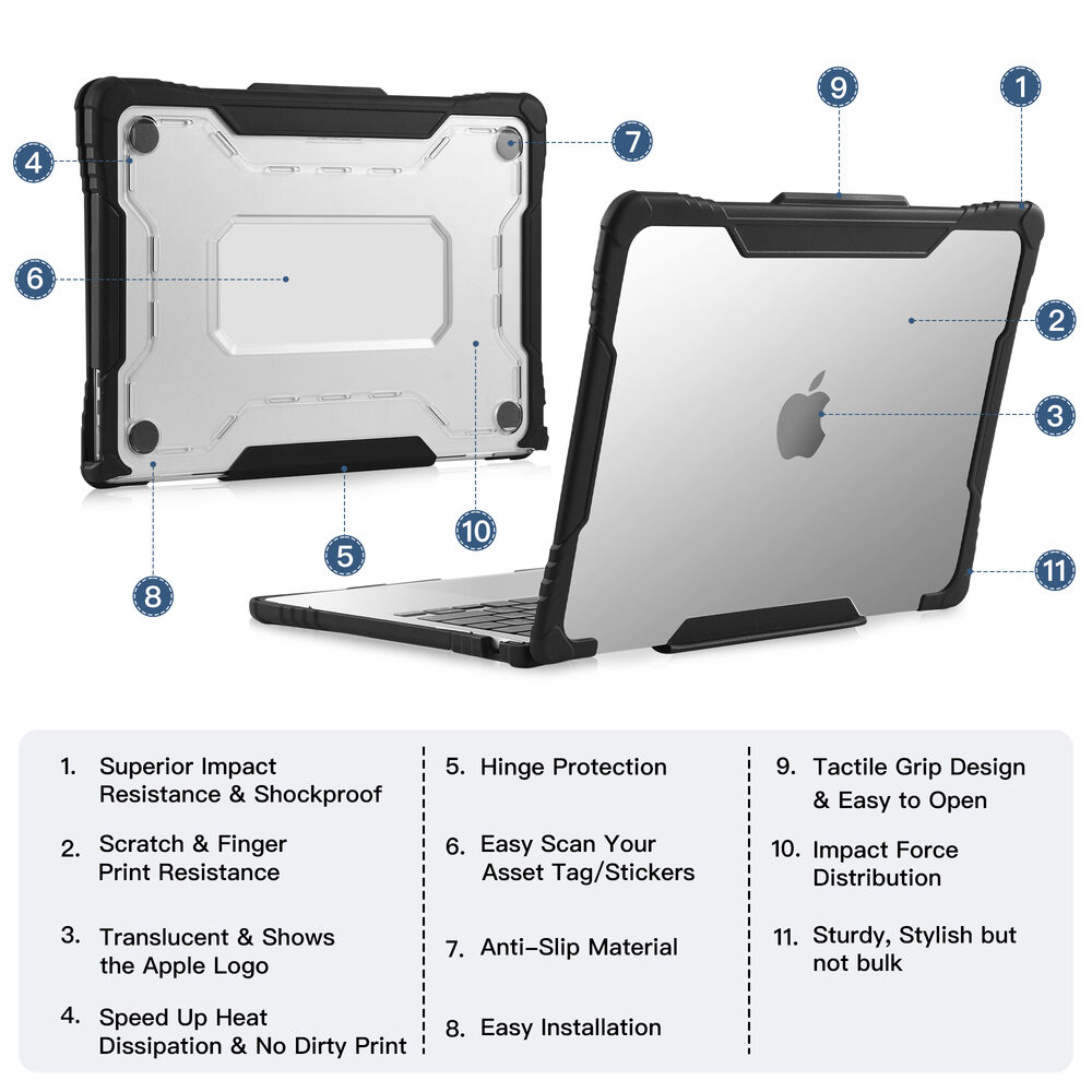 картинка Чехол для ноутбука Apple MacBook Air, 13.6", Прозрачный от магазина Одежда+