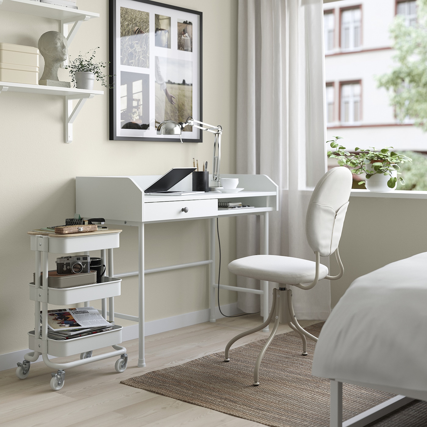 картинка Тележка IKEA RАSKOG, 28x38x61 см, белый от магазина Одежда+
