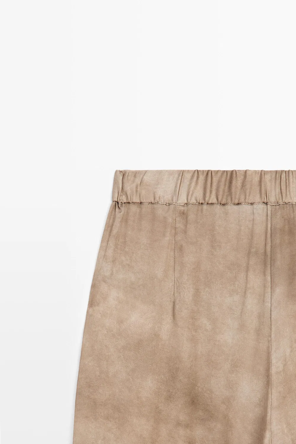 картинка Брюки Massimo Dutti Flowing With Tie-Detail Hem, бежевый от магазина Одежда+