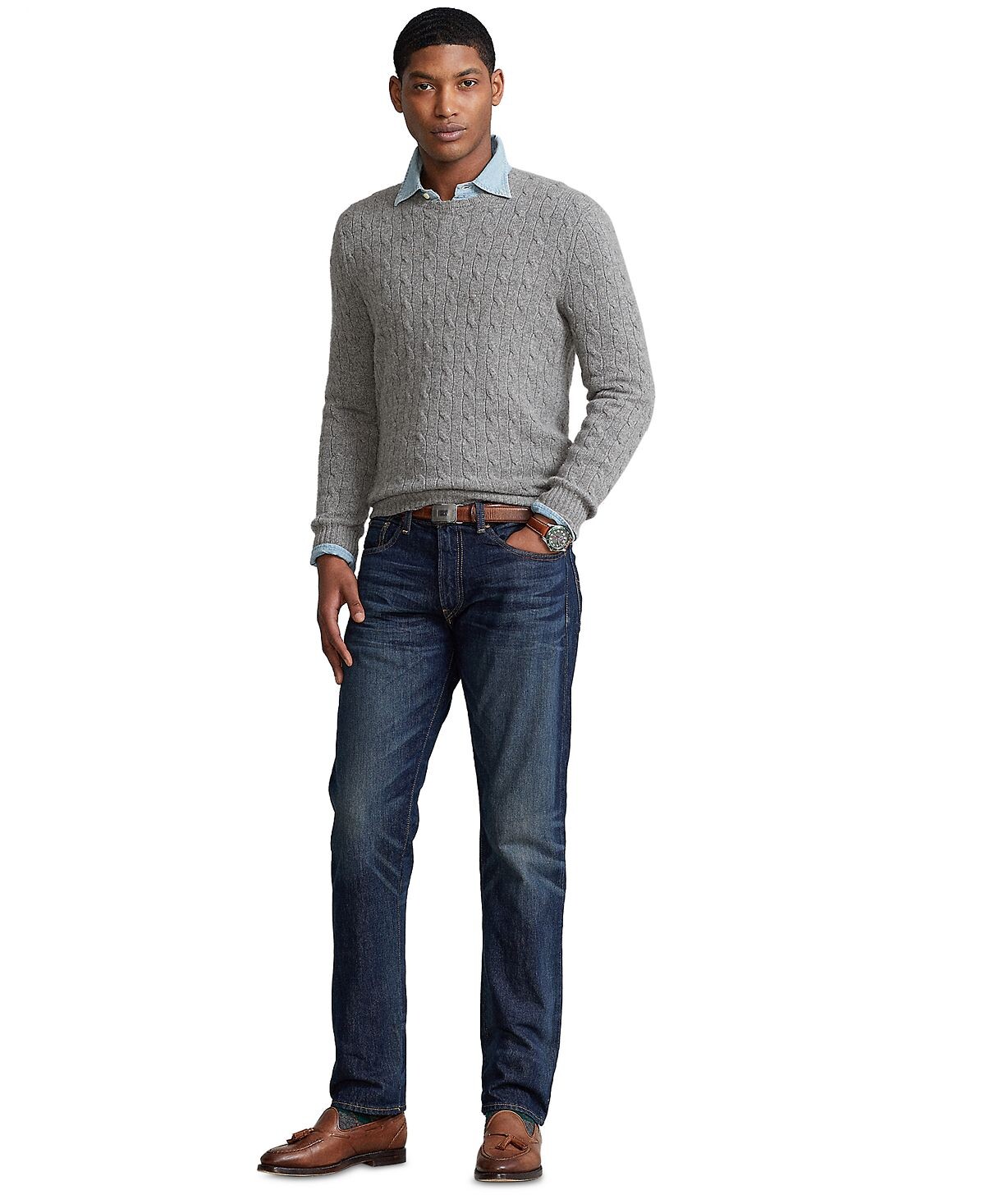 картинка Мужские прямые джинсы hampton relaxed Polo Ralph Lauren, мульти от магазина Одежда+