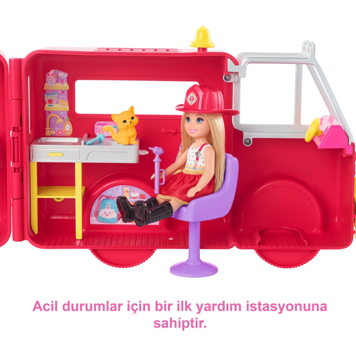 картинка Игровой набор Barbie Chelsea Fire Truck HCK73 от магазина Одежда+