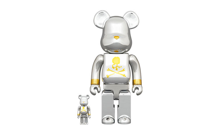 картинка АртИгрушки BE@RBRICK X Mastermind Japan Silver 100％+400％ от магазина Одежда+