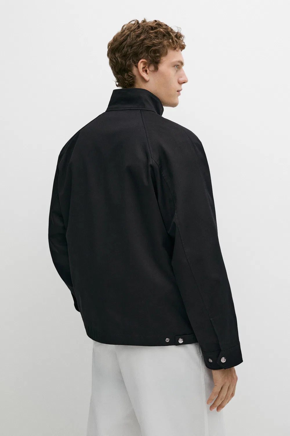 картинка Куртка-бомбер Massimo Dutti With Collar Detail, темно-синий от магазина Одежда+