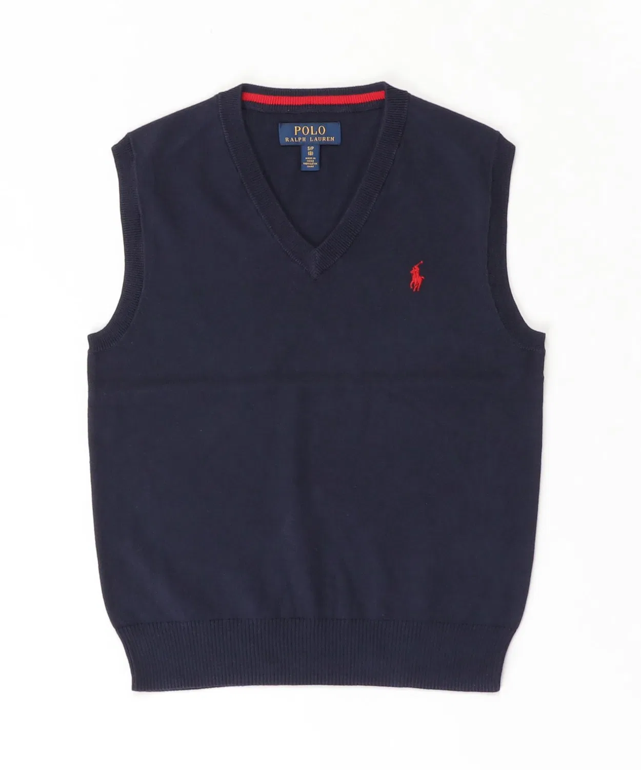 картинка Жилет-свитер хлопковый V-образный вырез Ralph Lauren, синий от магазина Одежда+