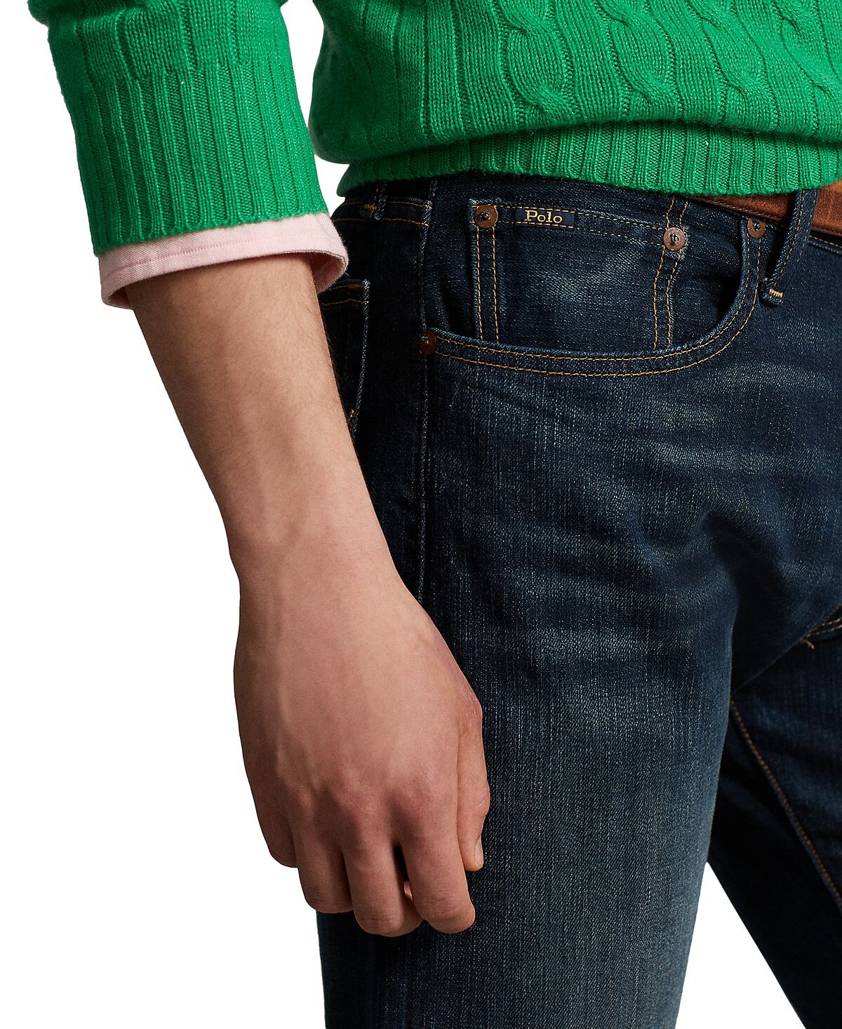 картинка Мужские прямые джинсы hampton relaxed Polo Ralph Lauren, мульти от магазина Одежда+