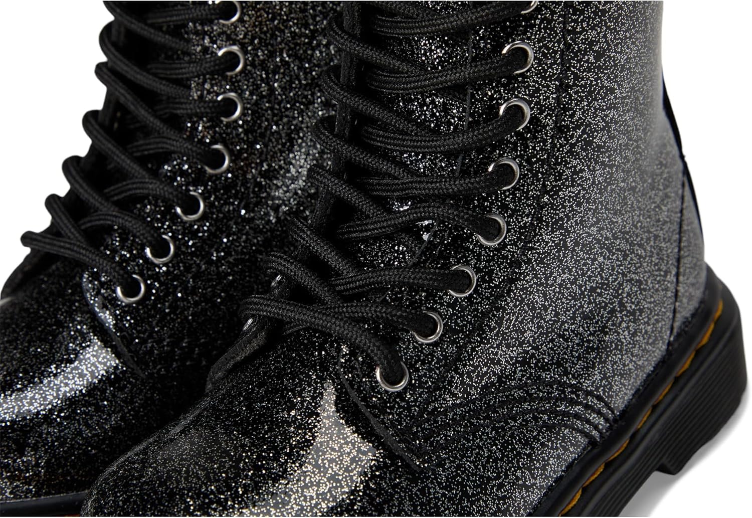 картинка Ботинки Dr. Martens 1460 унисекс для малышей, черный/серебристый от магазина Одежда+