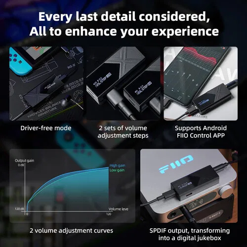 картинка Портативный ЦАП и усилитель для наушников FiiO KA17 (синий) от магазина Одежда+