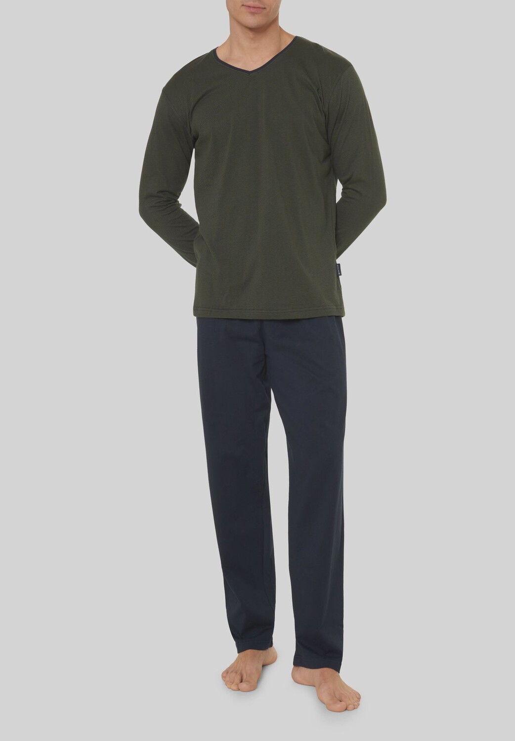 картинка Пижама Tom Tailor V-Neck Logo, темно-зеленый от магазина Одежда+