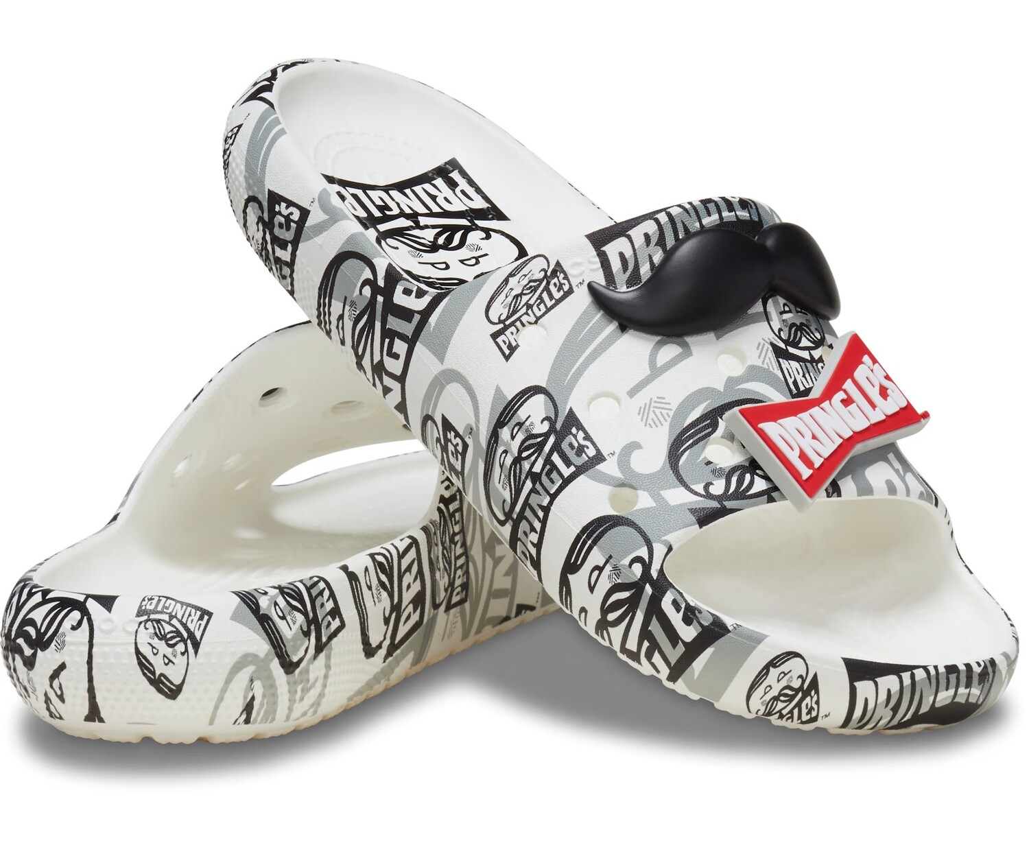 картинка Шлепанцы Crocs Classic x Pringles Unisex, черный/белый от магазина Одежда+