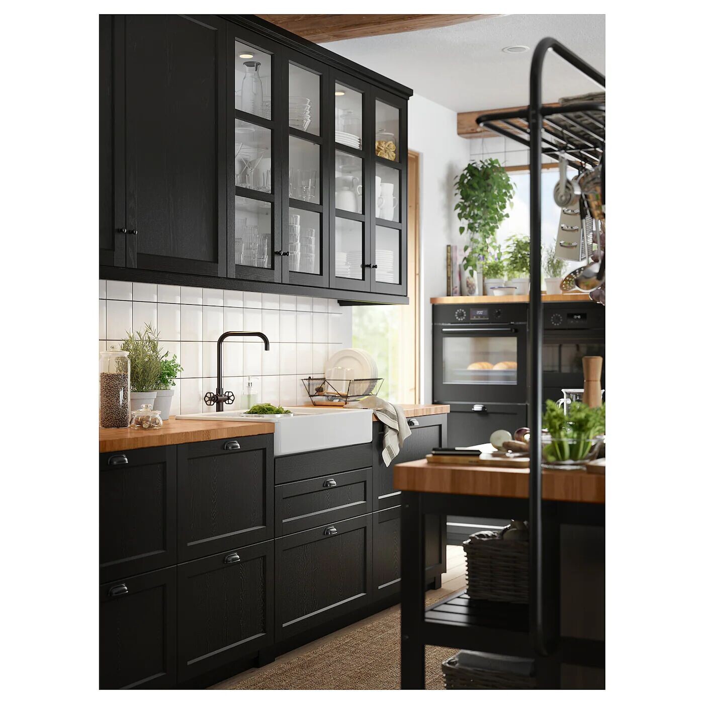 картинка Каркас для кухонного острова, черный, VADHOLMA IKEA от магазина Одежда+