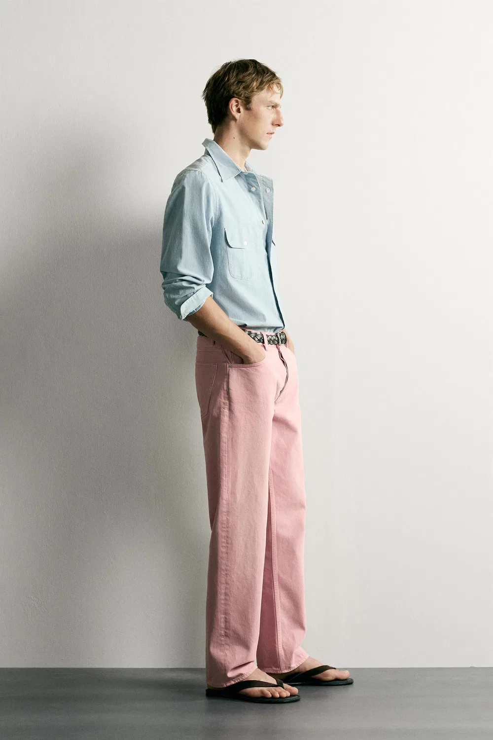 картинка Джинсы прямого кроя ZARA, Light pink от магазина Одежда+
