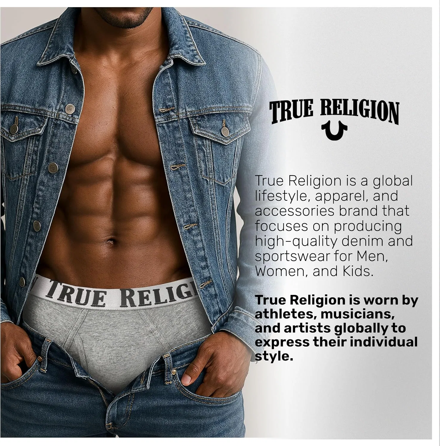 картинка Брифы True Religion, Dress Blue, grey от магазина Одежда+