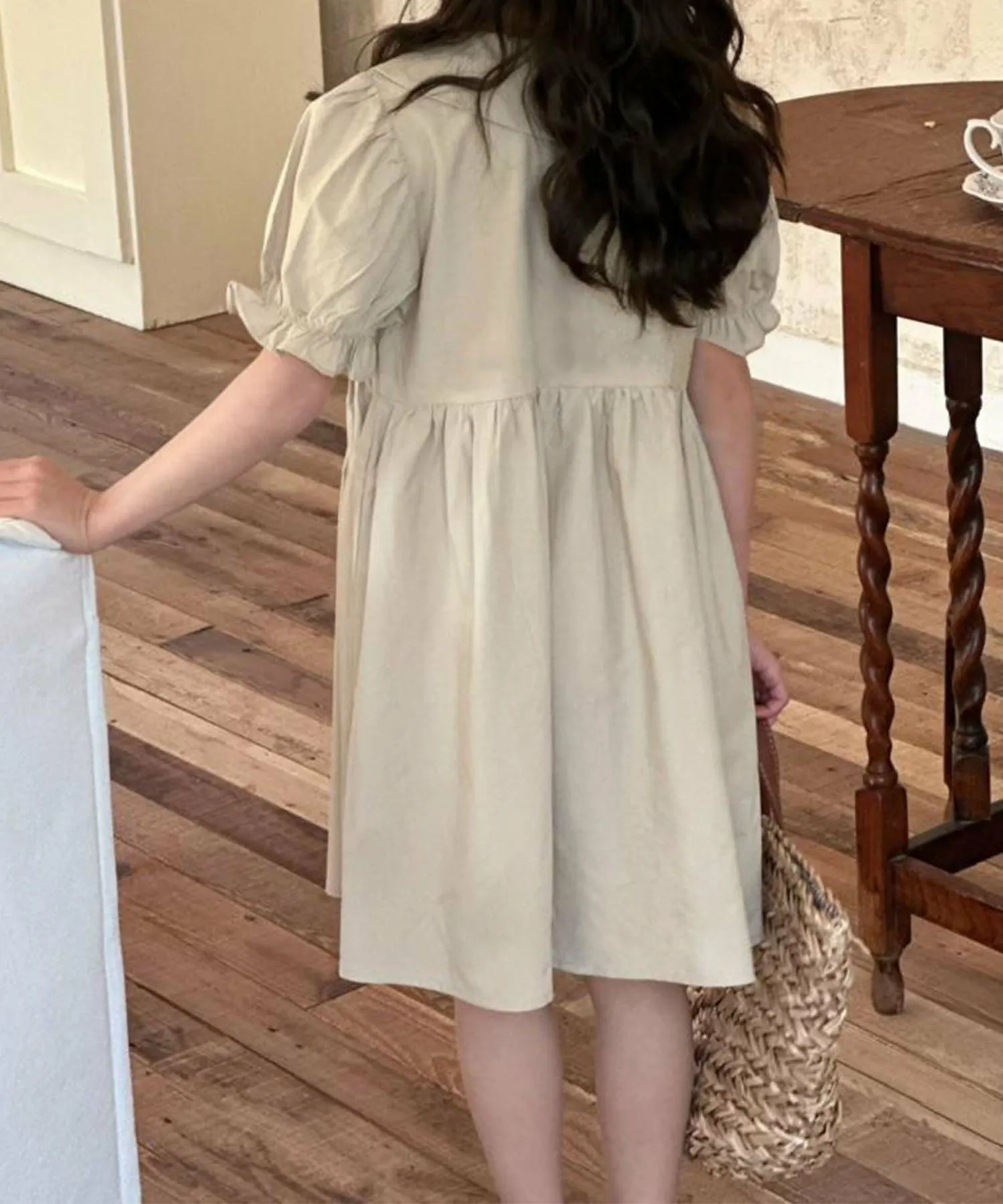 картинка Платье-рубашка с вышивкой Aimoha Kids, Light beige от магазина Одежда+