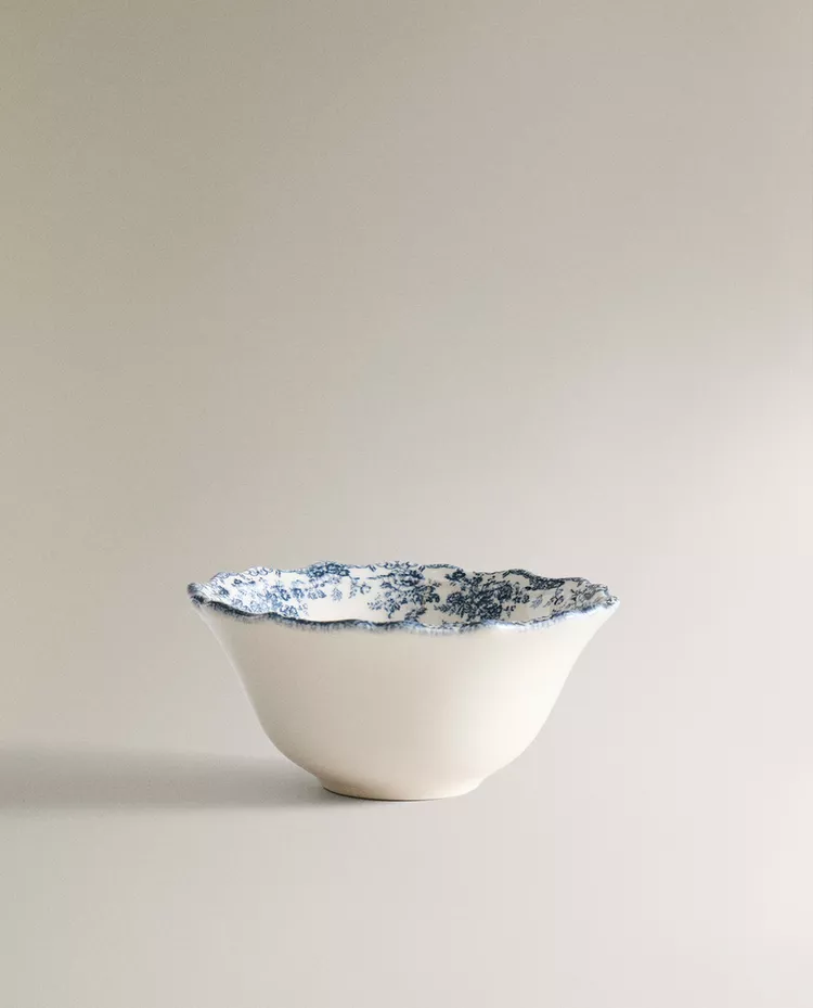 картинка Чаша Zara Home Floral Earthenware Snack, синий от магазина Одежда+