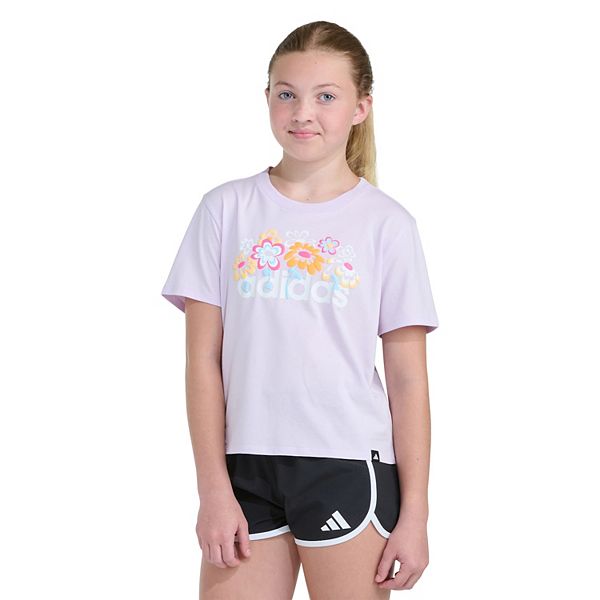 картинка Детская футболка с принтом Girls 7-16 Adidas, Light Purple от магазина Одежда+