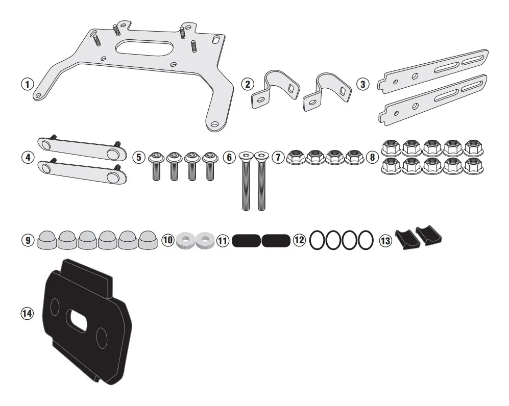 картинка Кронштейн для кофра S250KIT Givi, Black от магазина Одежда+