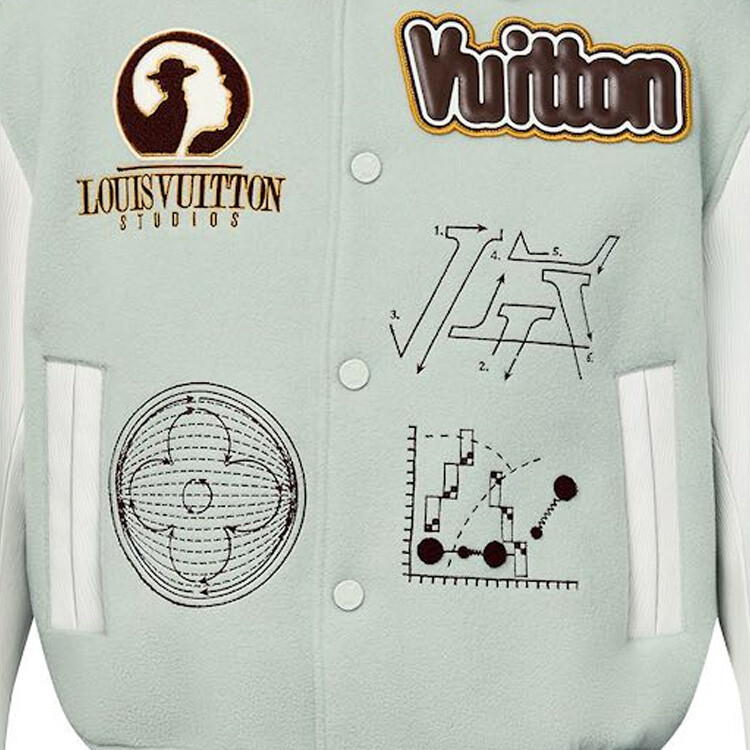 картинка Куртка Louis Vuitton Varsity Leather Blouson, светло-зеленый от магазина Одежда+