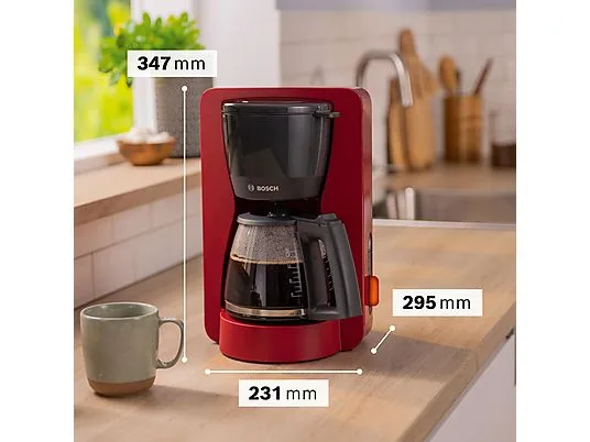 картинка Кофемашина Bosch TKA3M134 MyMoment, красный / темно-красный от магазина Одежда+