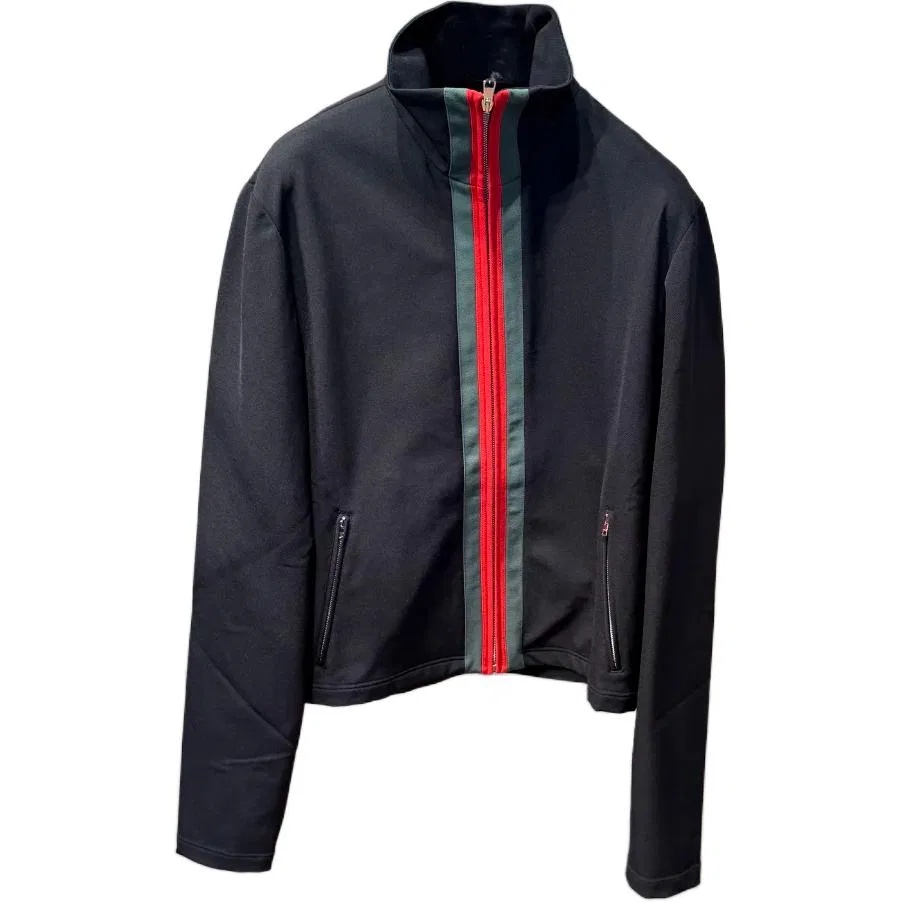 картинка Куртка Gucci Stretch Nylon Zip With Web, черный от магазина Одежда+